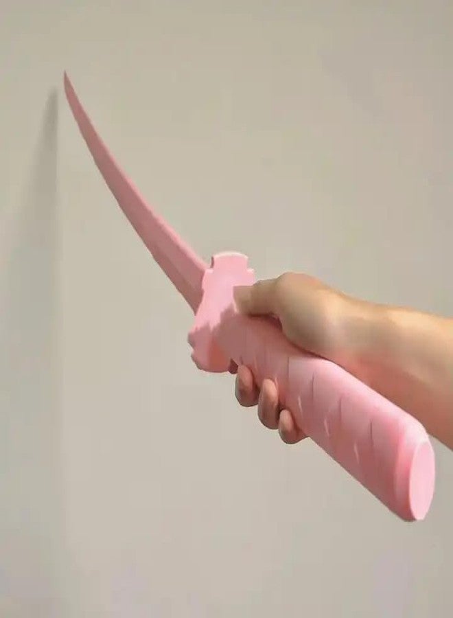 AGAS 3D Fidget Samurai Sword Toy Sensory 3D Printed Gravity Retractable Samurai Sword Model Katana Swords Plastic Toys (Pink) - Image 3